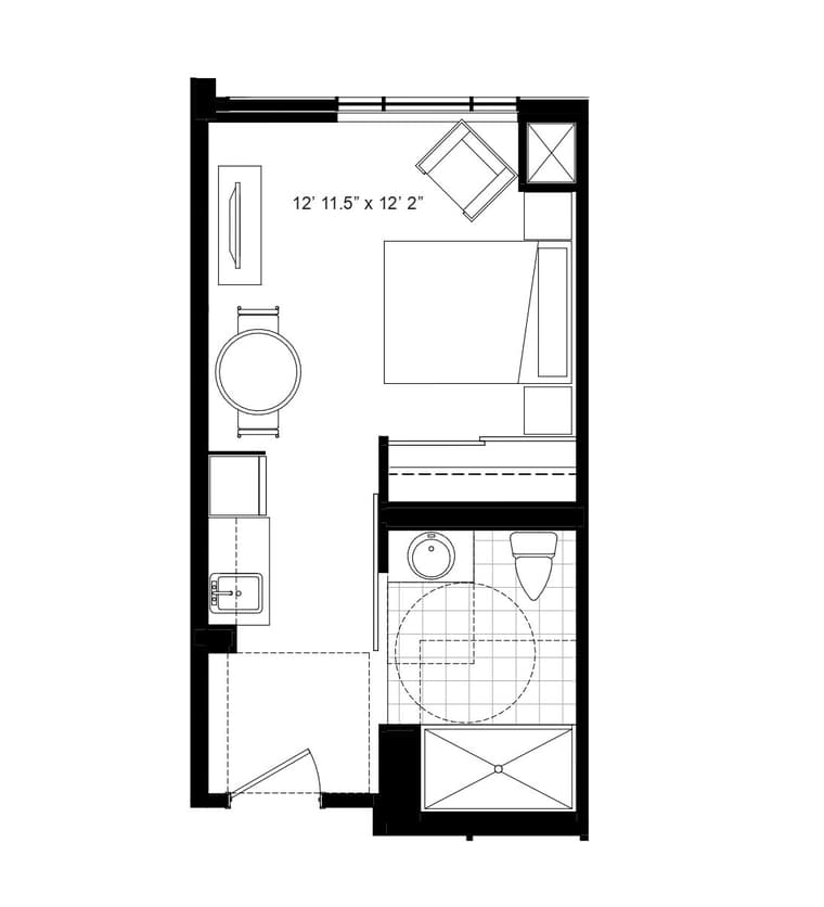 Pickering assisted living studio floor 3
