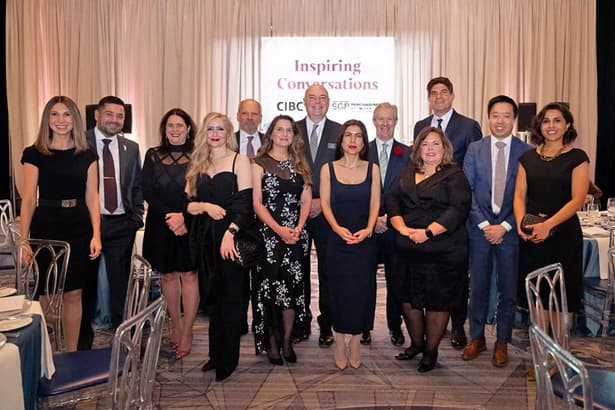 Amica leadership at Conversations gala A group shot of Amica leadership at the Amica Helping Hands Charity's Conversations gala.