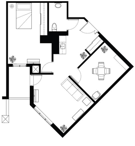 Swan Lake - Assisted Living - 1 bedroom & den Swan_AL_OneBed+Den