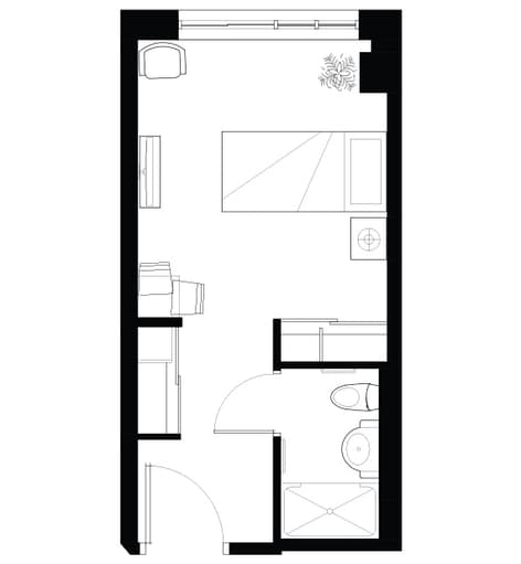 Amica Erin Mills Assisted Senior Living Studio Sample Floor Plan Amica Erin Mills Assisted Senior Living Studio Sample Floor Plan