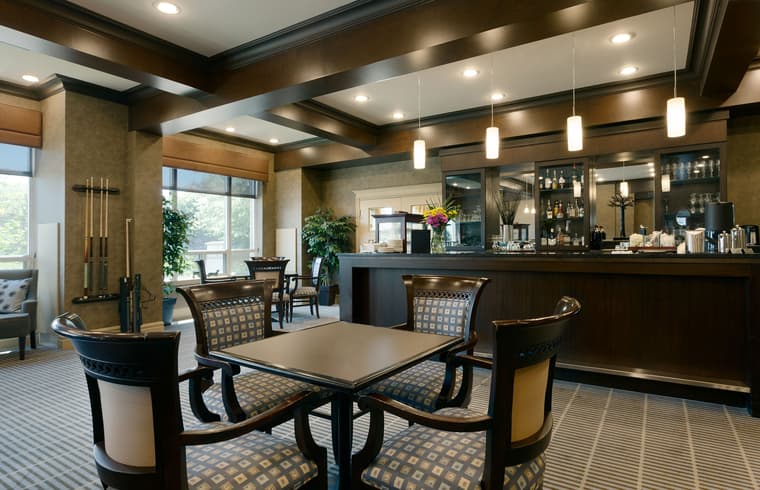 Whity - Pub 2 Amica Whitby senior living residence modern pub lounge.