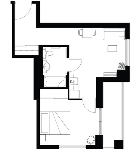 Amica London Assisted Living One Bedroom Sample Floor Plan Amica London Assisted Living One Bedroom Sample Floor Plan